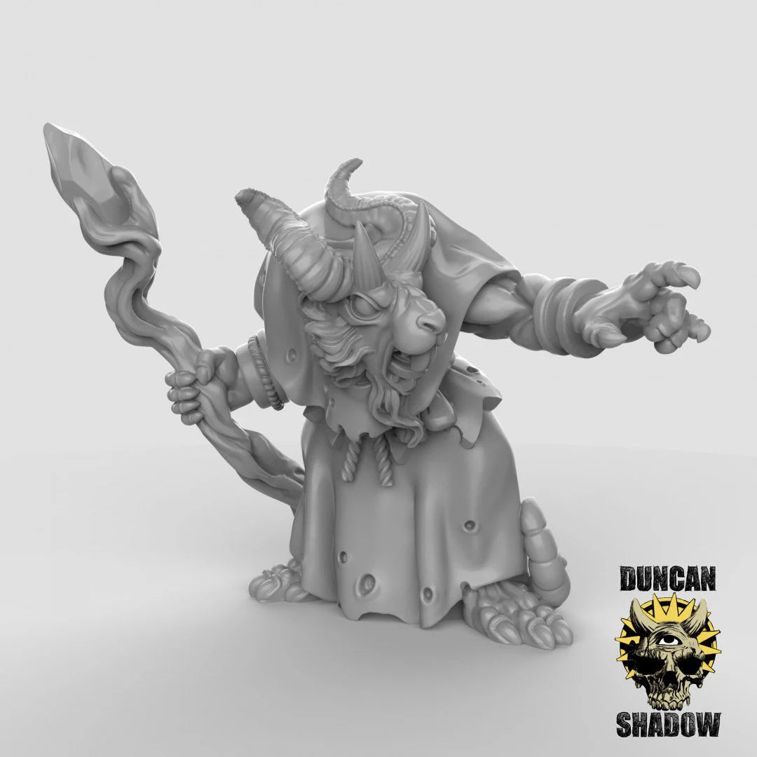 Rafolk warlock Leader miniatures | B - Tabletop RPG & D&D miniature. Perfect for wargaming & collectors