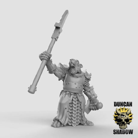 Ratfolk warrior leaders | C - Tabletop RPG & D&D miniature. Perfect for wargaming & collectors