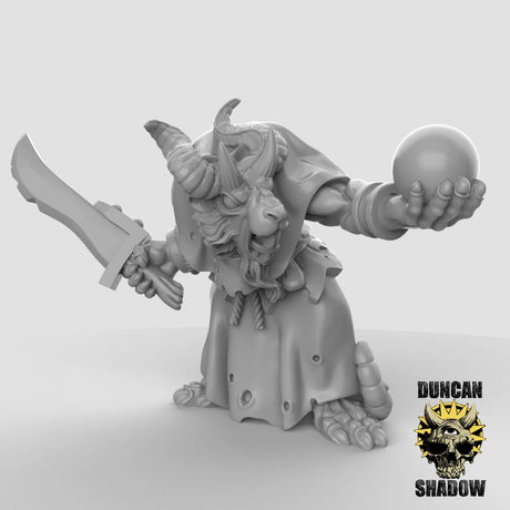 Rafolk warlock Leader miniatures | C - Tabletop RPG & D&D miniature. Perfect for wargaming & collectors