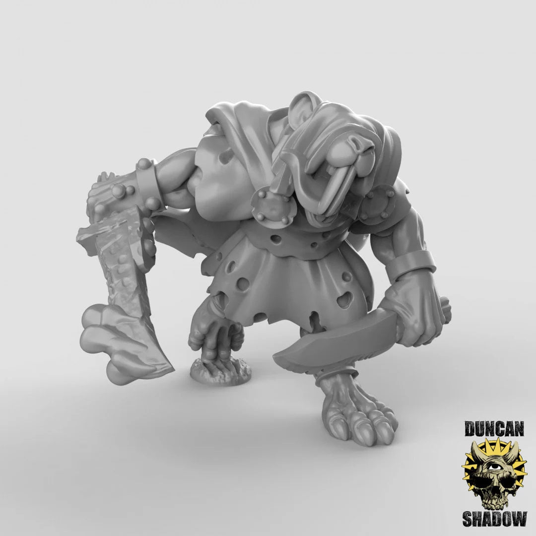 Ratfolk Assassin Miniature set | C - Tabletop RPG & D&D miniature. Perfect for wargaming & collectors