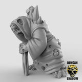 Ratfolk plague monk Miniature | C - Tabletop RPG & D&D miniature. Perfect for wargaming & collectors