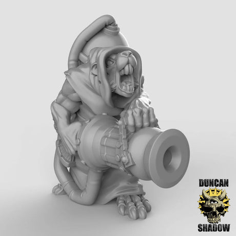 Rat Folk Flamethrower Squad Miniature | A - Tabletop RPG & D&D miniature. Perfect for wargaming & collectors