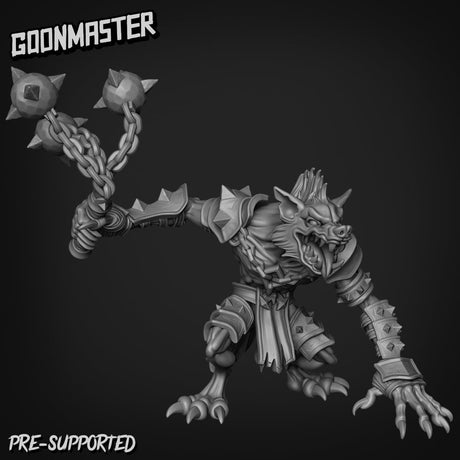 Gnoll Warboss Miniature | A - Tabletop RPG & D&D miniature. Perfect for wargaming & collectors