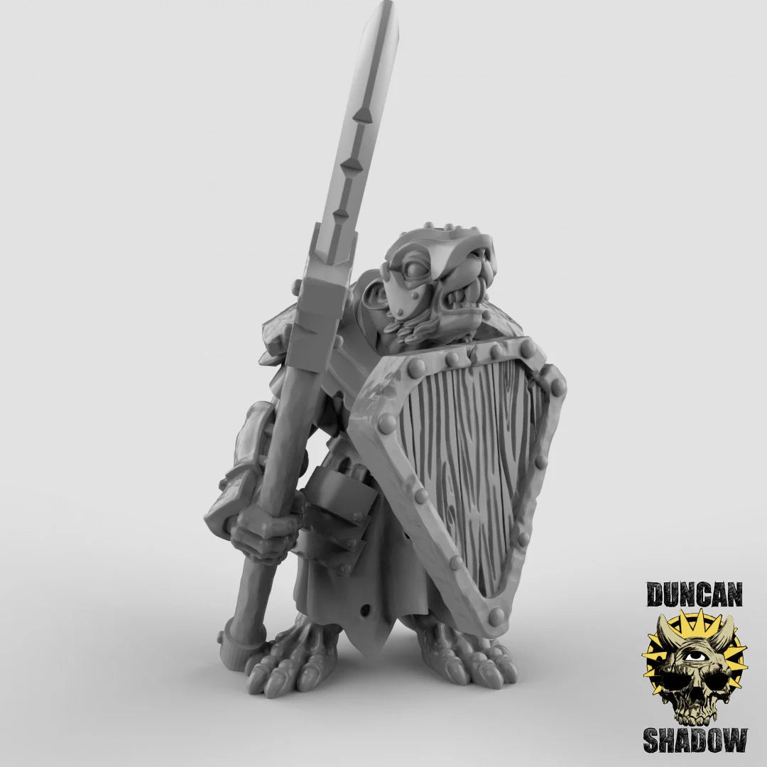 Rat Folk Elite Guards Miniature | B - Tabletop RPG & D&D miniature. Perfect for wargaming & collectors
