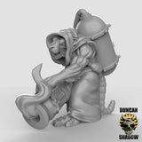 Rat Folk Flamethrower Squad Miniature | B - Tabletop RPG & D&D miniature. Perfect for wargaming & collectors