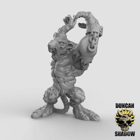 Rat Folk Ogres Miniature | B - Tabletop RPG & D&D miniature. Perfect for wargaming & collectors