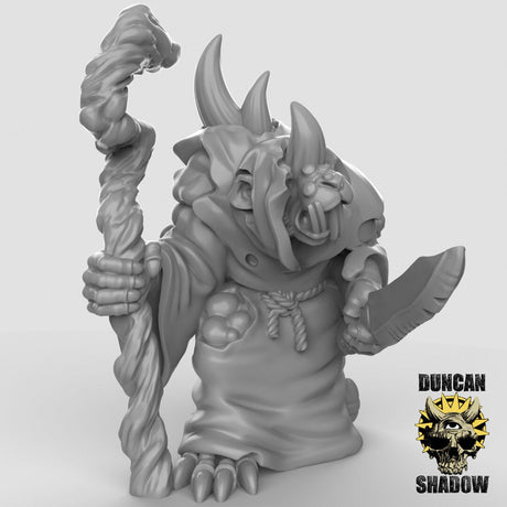 Rat folk Necromancers Miniature | C - Tabletop RPG & D&D miniature. Perfect for wargaming & collectors