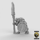 Sewer Rat Folk Spearmen Miniature | C - Tabletop RPG & D&D miniature. Perfect for wargaming & collectors