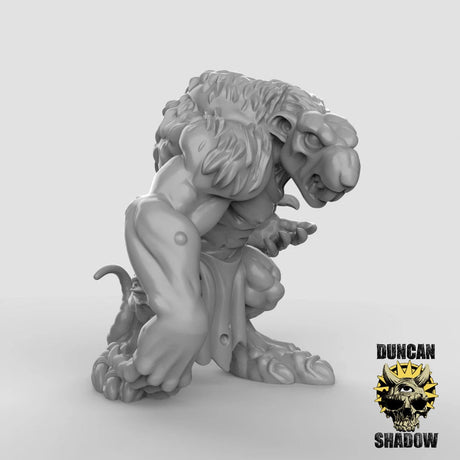 Rat Folk Ogres Miniature | C - Tabletop RPG & D&D miniature. Perfect for wargaming & collectors