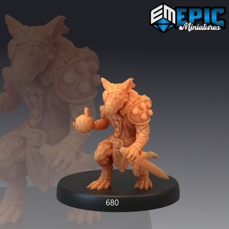 Fantasy Rat Folk Miniature Set | F - Tabletop RPG & D&D miniature. Perfect for wargaming & collectors