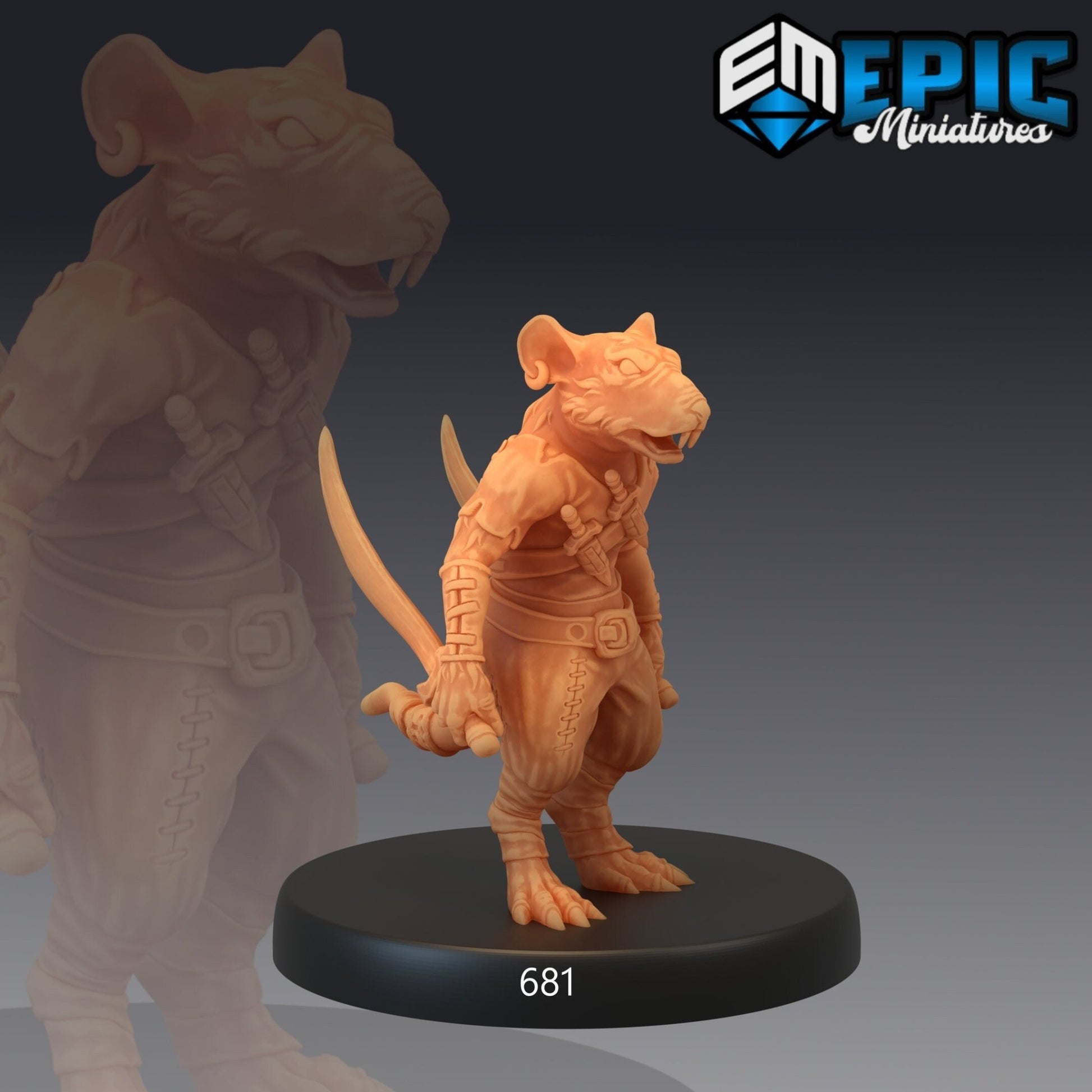 Rat Folk Miniature - G - 28mm