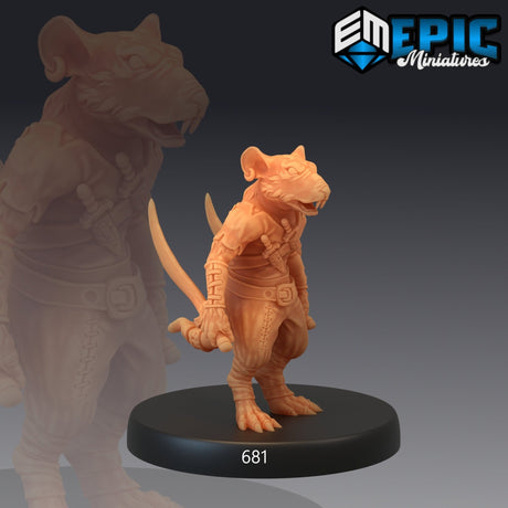 Fantasy Rat Folk Miniature Set | G - Tabletop RPG & D&D miniature. Perfect for wargaming & collectors