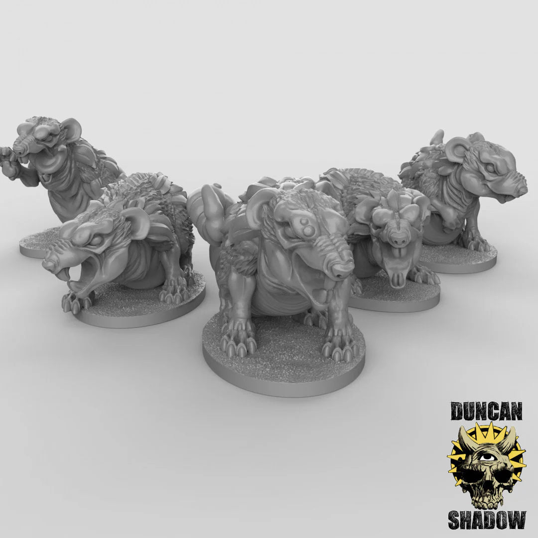 Rat Folk Miniature - Set of 5 - 28mm