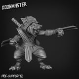 Rat Folk Ninja Miniature | C - Tabletop RPG & D&D miniature. Perfect for wargaming & collectors