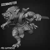 Rat Folk Ninja Miniature | F - Tabletop RPG & D&D miniature. Perfect for wargaming & collectors