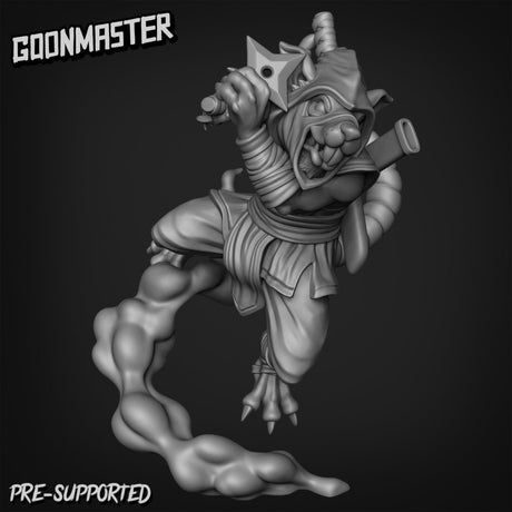 Rat Folk Ninja Miniature | G - Tabletop RPG & D&D miniature. Perfect for wargaming & collectors