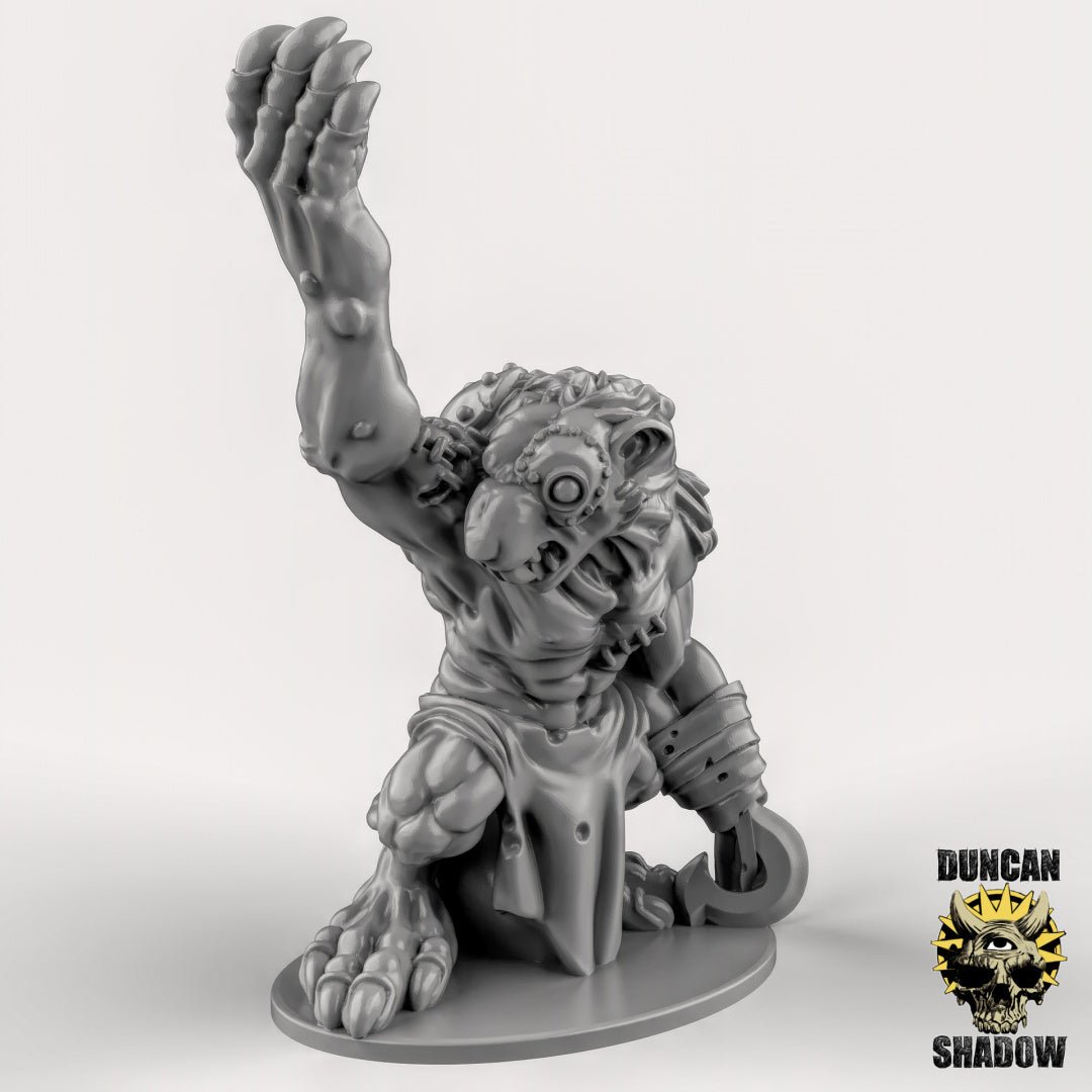 Rat Folk Ogre Miniature | A - Tabletop RPG & D&D miniature. Perfect for wargaming & collectors