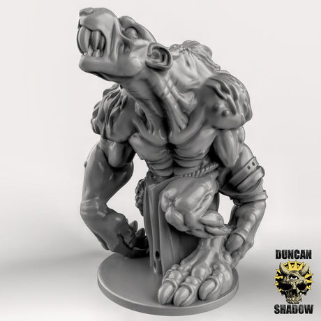 Rat Folk Ogre Miniature | B - Tabletop RPG & D&D miniature. Perfect for wargaming & collectors