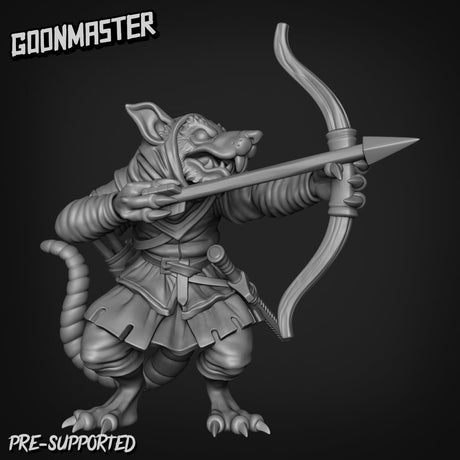 Rat Folk Ranger Miniature | A - Tabletop RPG & D&D miniature. Perfect for wargaming & collectors