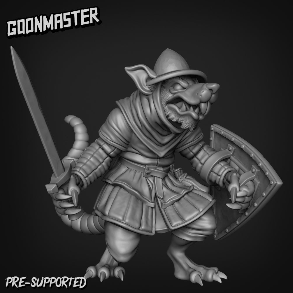 Rat Folk Ranger Miniature - A - 32mm