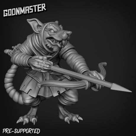 Rat Folk Ranger Miniature | B - Tabletop RPG & D&D miniature. Perfect for wargaming & collectors