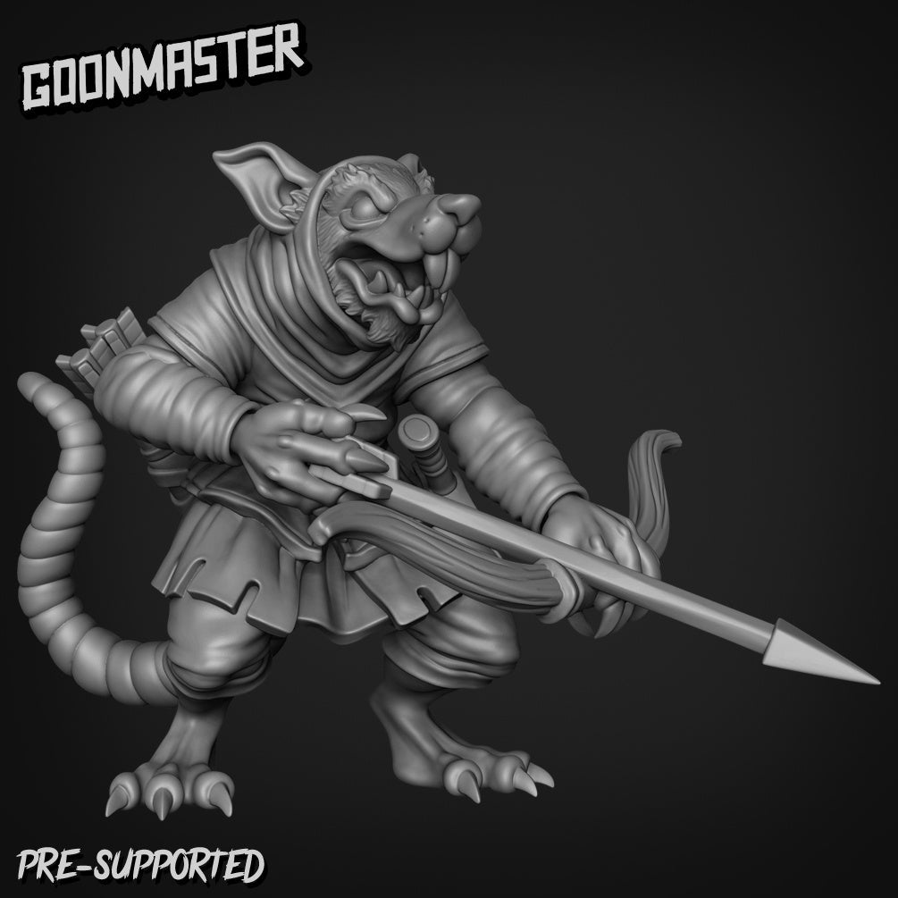 Rat Ranger Rat Folk Ranger Miniature | Ratfolk Archer for D&D & Pathfinder ...