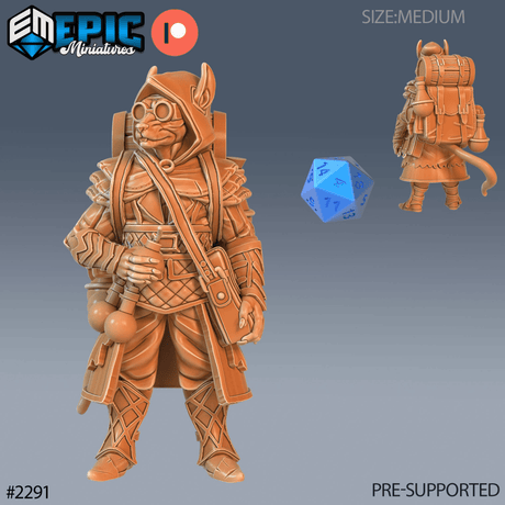 Rat Folk Rogue Miniature | A - Tabletop RPG & D&D miniature. Perfect for wargaming & collectors