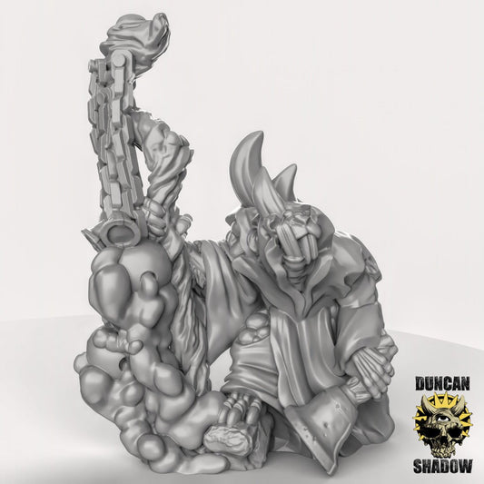 Rat Folk Shaman Leader Miniature - A - 28mm