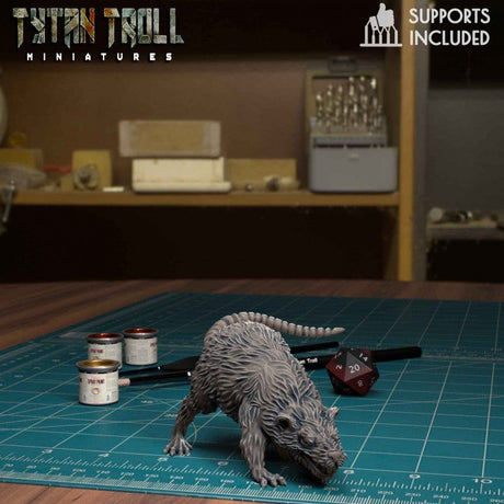 Rat Swarm Miniature | A - Tabletop RPG & D&D miniature. Perfect for wargaming & collectors