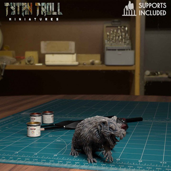 Rat Swarm Miniature | B - Tabletop RPG & D&D miniature. Perfect for wargaming & collectors