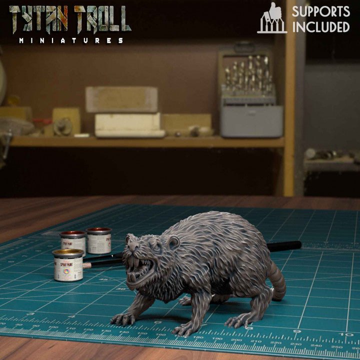 Rat Swarm Miniature | E - Tabletop RPG & D&D miniature. Perfect for wargaming & collectors