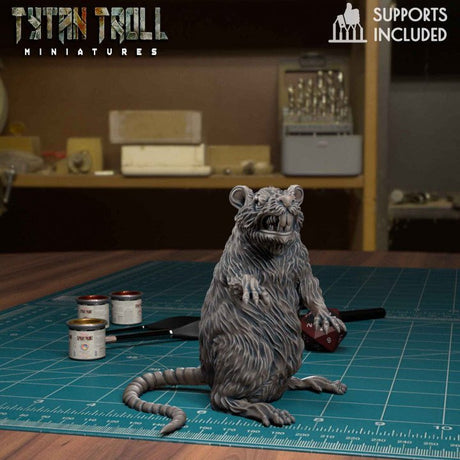 Rat Swarm Miniature | F - Tabletop RPG & D&D miniature. Perfect for wargaming & collectors