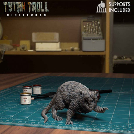 Rat Swarm Miniature | G - Tabletop RPG & D&D miniature. Perfect for wargaming & collectors