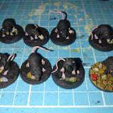 Rat Swarm Miniature | set of 8 - Tabletop RPG & D&D miniature. Perfect for wargaming & collectors