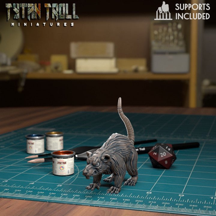 Ratmen Swarm Miniature set | A - Tabletop RPG & D&D miniature. Perfect for wargaming & collectors