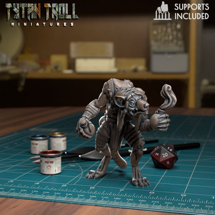Ratmen Swarm Miniature set | D - Tabletop RPG & D&D miniature. Perfect for wargaming & collectors