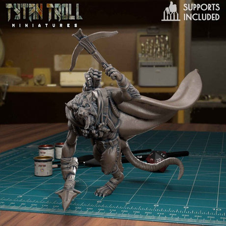 Ratmen Swarm Miniature | E - Tabletop RPG & D&D miniature. Perfect for wargaming & collectors