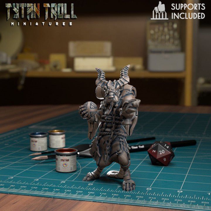 Ratmen Swarm Miniature set | H - Tabletop RPG & D&D miniature. Perfect for wargaming & collectors