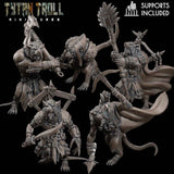 Ratmen Swarm Miniature | Set of 5 - Tabletop RPG & D&D miniature. Perfect for wargaming & collectors