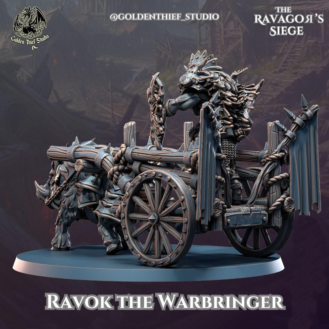 Ravok The Warbringer Gnolls Miniature | Ravok! - Tabletop RPG & D&D miniature. Perfect for wargaming & collectors