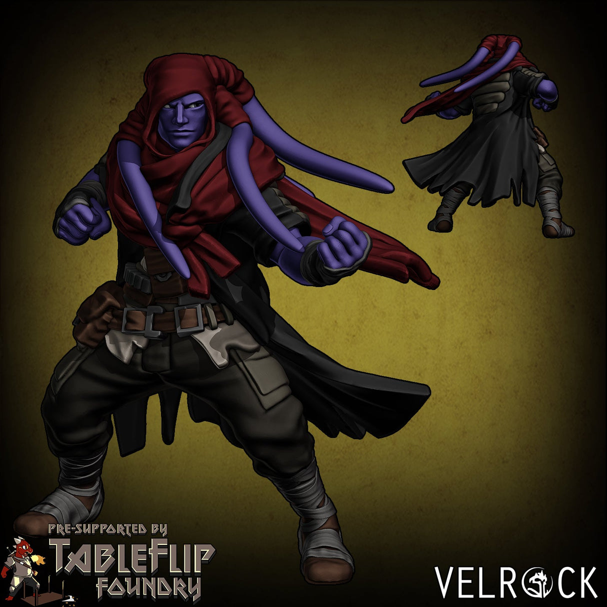 Rebel Mercenaries and Duelist Miniature | B - Tabletop RPG & D&D miniature. Perfect for wargaming & collectors