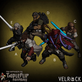 Rebel Mercenaries and Duelist Miniature | Set of 5 - Tabletop RPG & D&D miniature. Perfect for wargaming & collectors