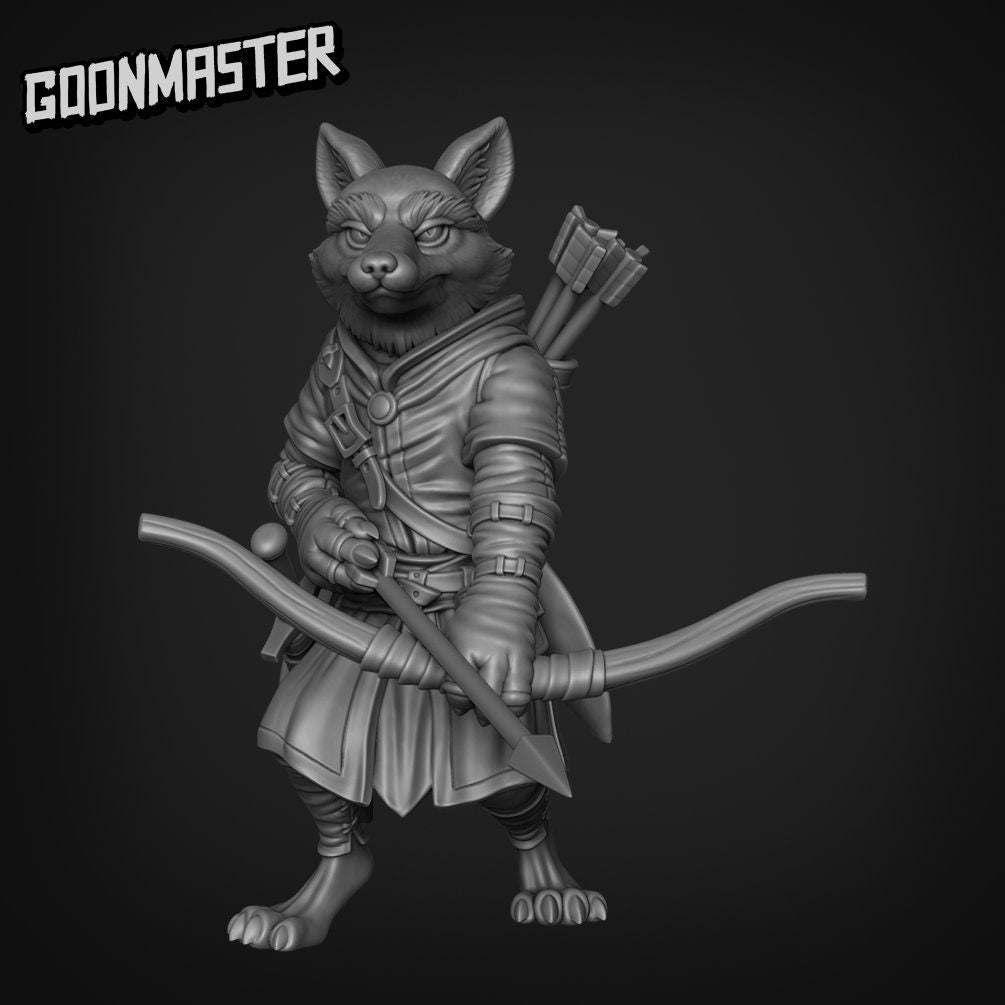RedFolk Archer Miniature | G0034 - Tabletop RPG & D&D miniature. Perfect for wargaming & collectors