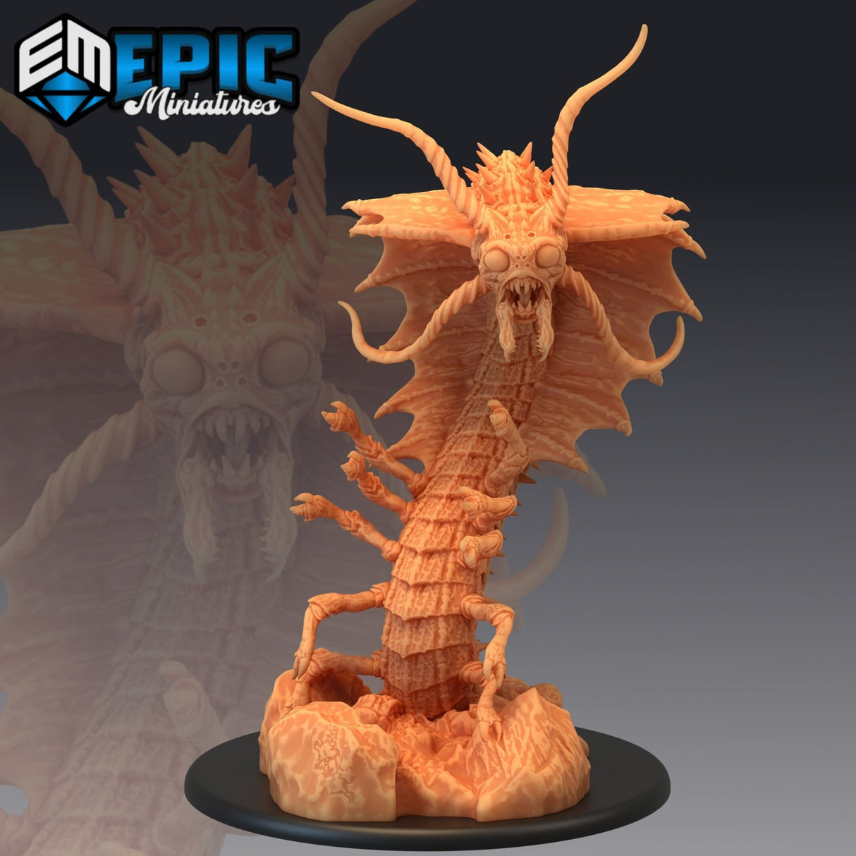 Remorhaz Arctic Miniature | A - Tabletop RPG & D&D miniature. Perfect for wargaming & collectors