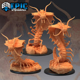 Remorhaz Arctic Miniature | Set of 3 - Tabletop RPG & D&D miniature. Perfect for wargaming & collectors