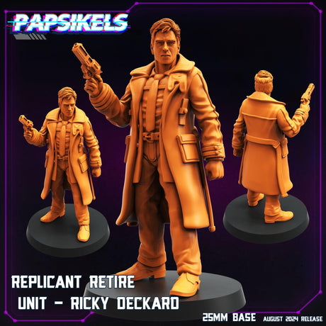 Replicants and Runners Miniature | Detective C - Tabletop RPG & D&D miniature. Perfect for wargaming & collectors