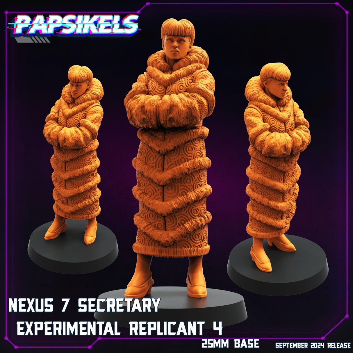 Replicants and Runners Miniature set 2 | Female Replicant D - Tabletop RPG & D&D miniature. Perfect for wargaming & collectors