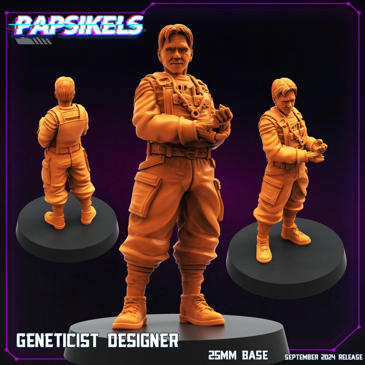 Replicants and Runners Miniature set 3 | GENETICIST B - Tabletop RPG & D&D miniature. Perfect for wargaming & collectors