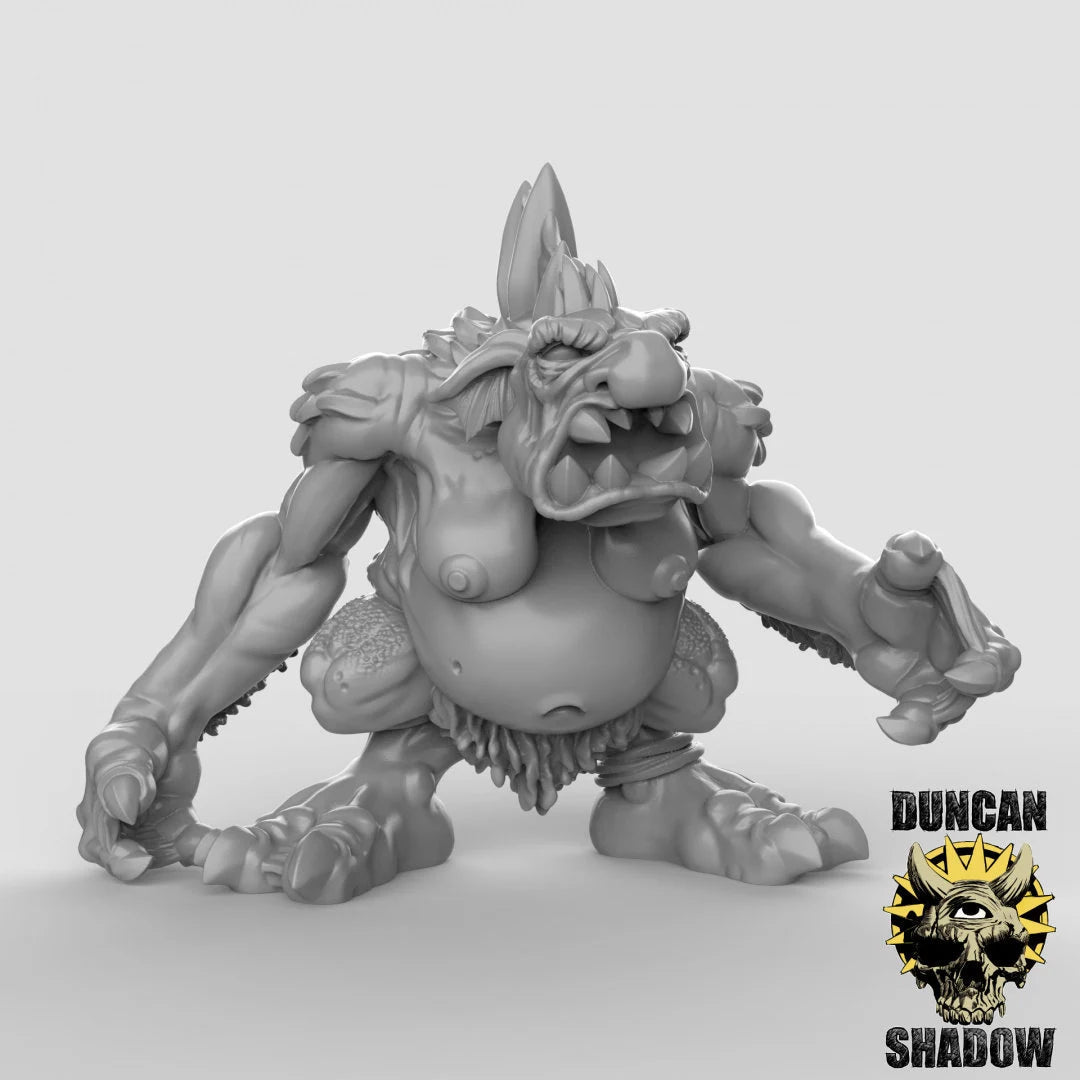 River Troll Miniature - A - 28mm