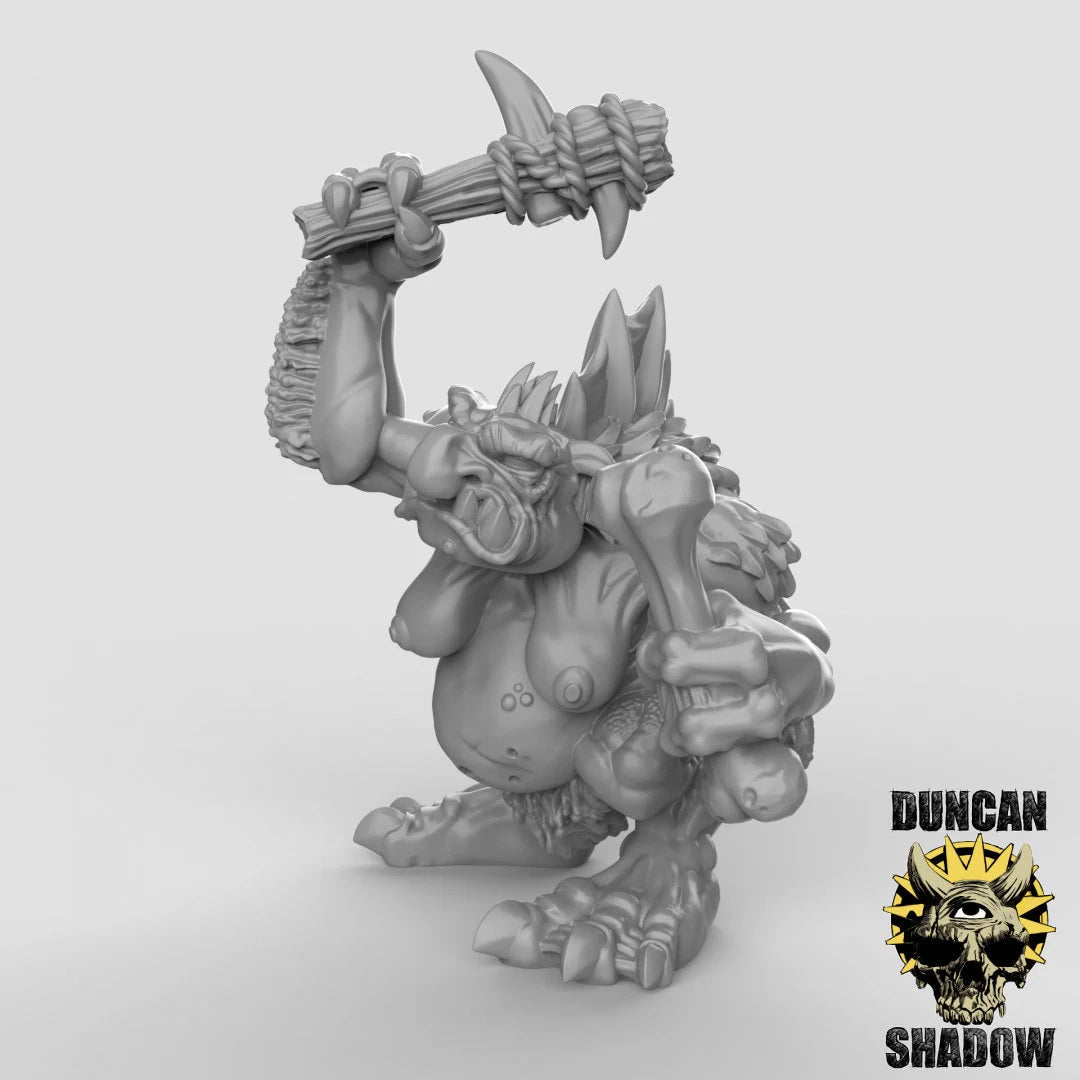 River Troll Miniature - B - 28mm